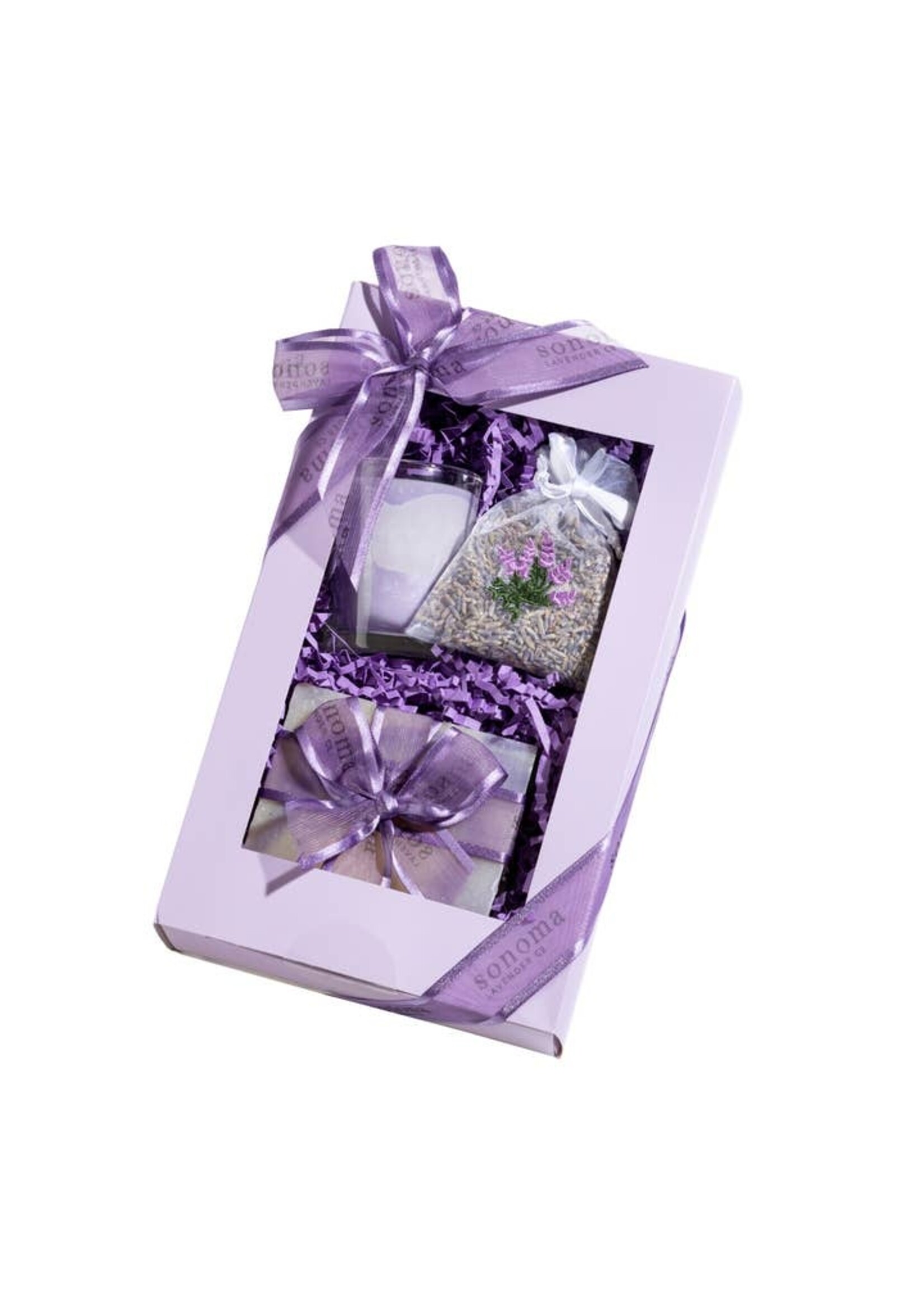 Sonoma Lavender Bar Soap Votive Candle and Sachet Trio Gift Box