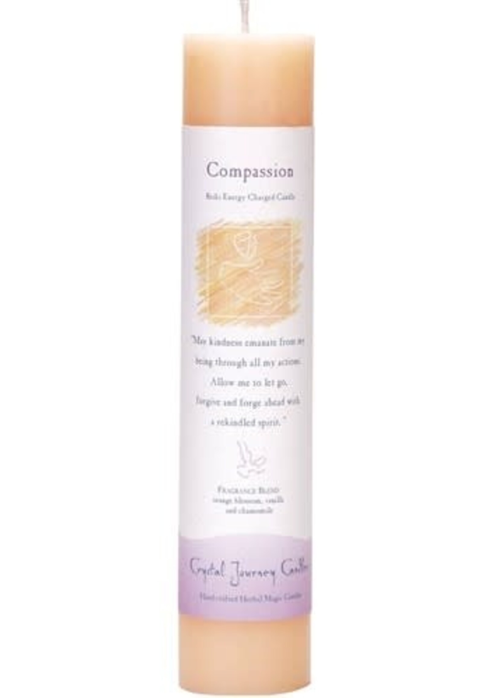 Crystal Journey Herbal Pillar Candle Compassion