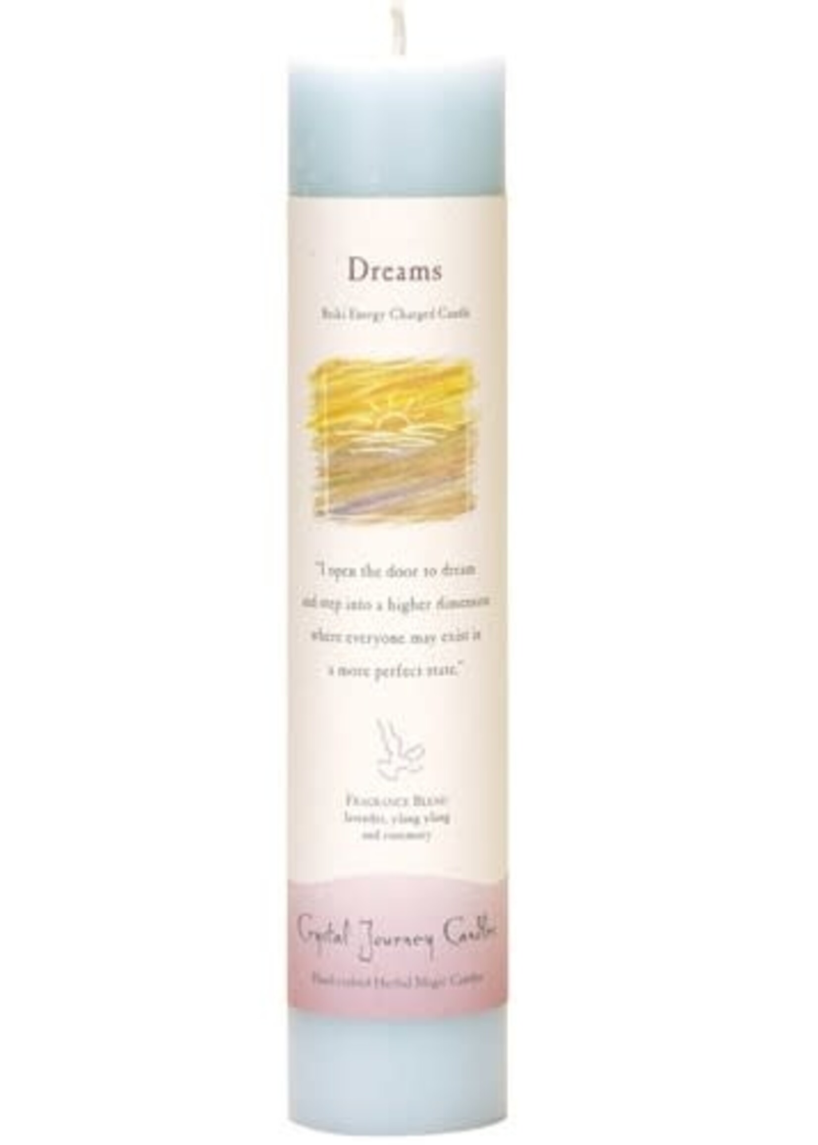 Crystal Journey Herbal Pillar Candle Dreams