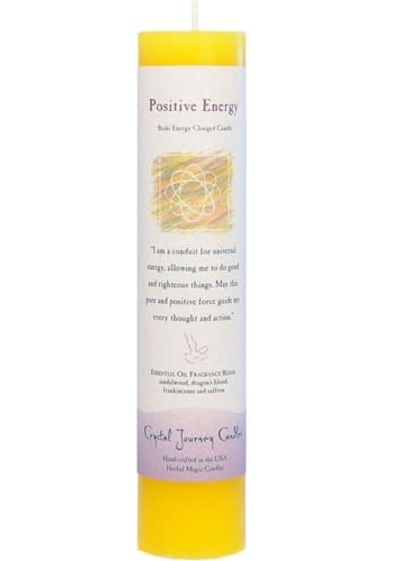 Crystal Journey Candle Pillar Positive Energy