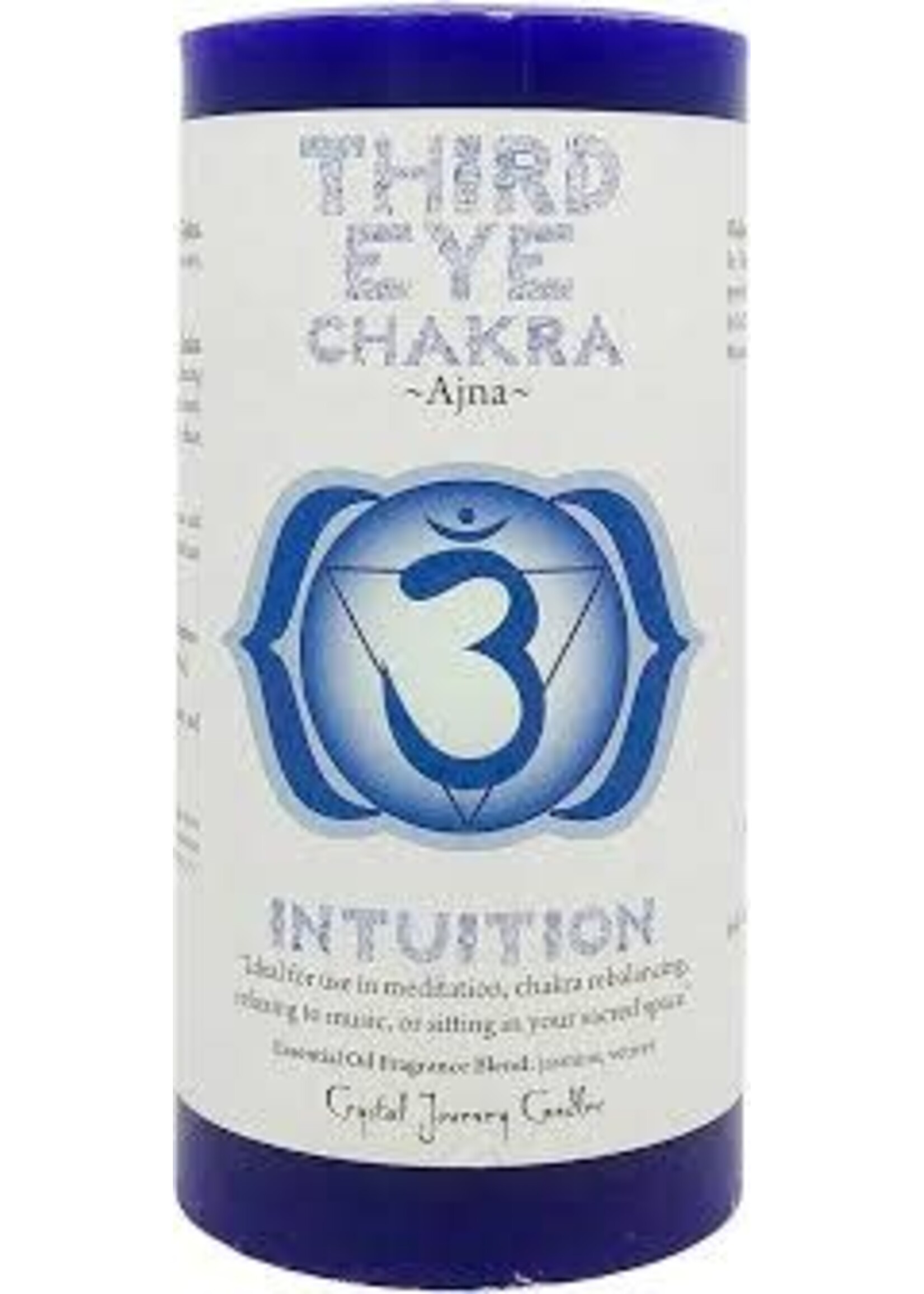 Crystal Journey Chakra Pillar Candle Third Eye