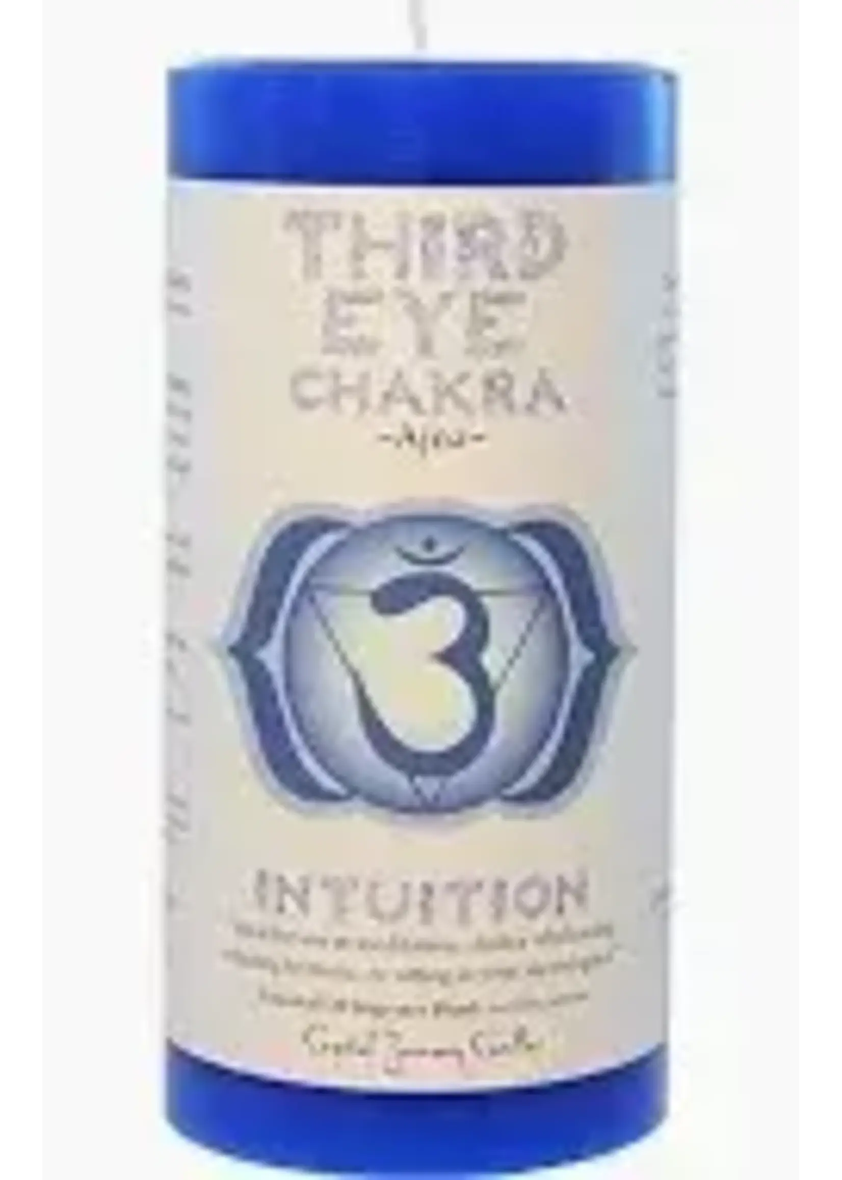 Crystal Journey Chakra Pillar Candle Third Eye