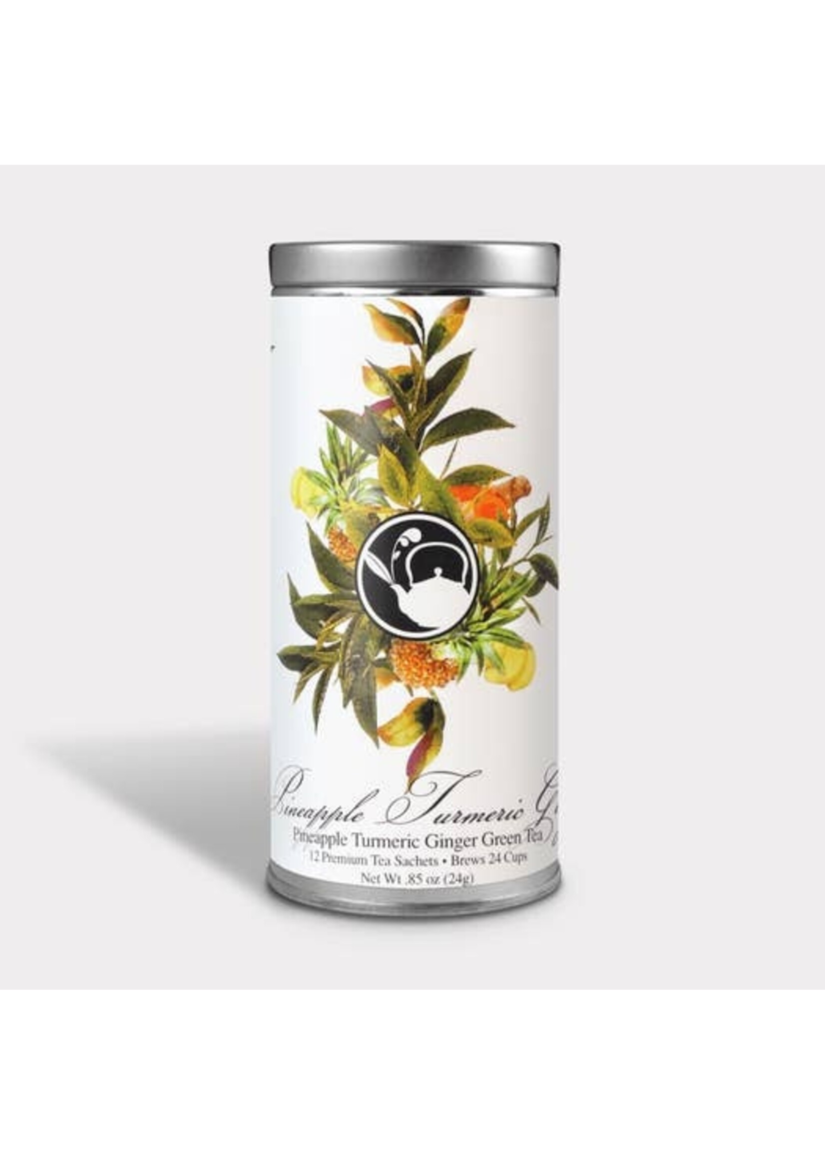 Pineapple Turmeric Ginger Green Tea - 12 Tea Sachets in Tin
