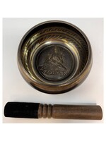 Mantra Singing Bowl Tara Carving 5.5"