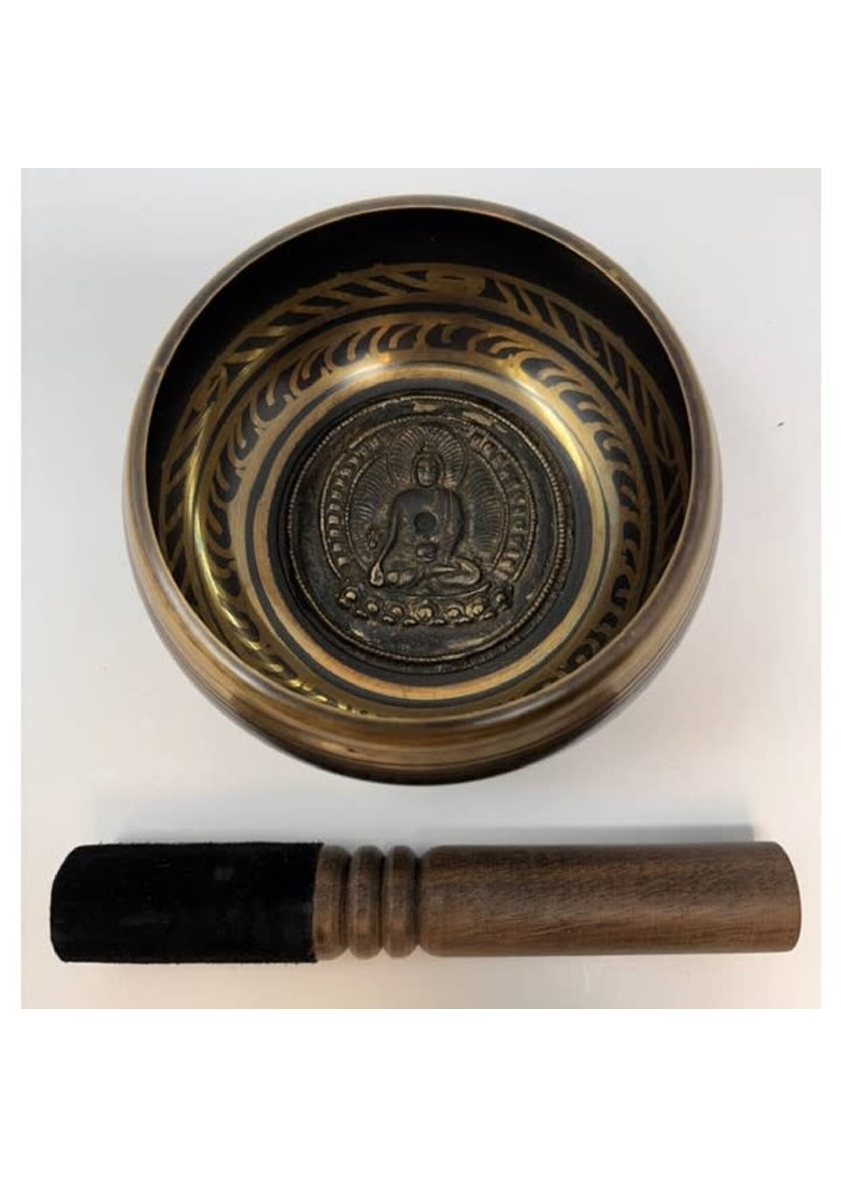 Mantra Singing Bowls Buddha Carving 4.5"