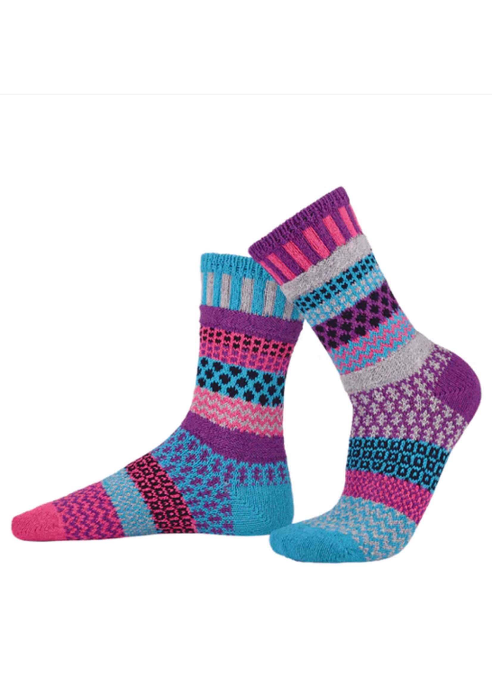 Solmate Socks Periwinkle Socks Adult Crew Lg