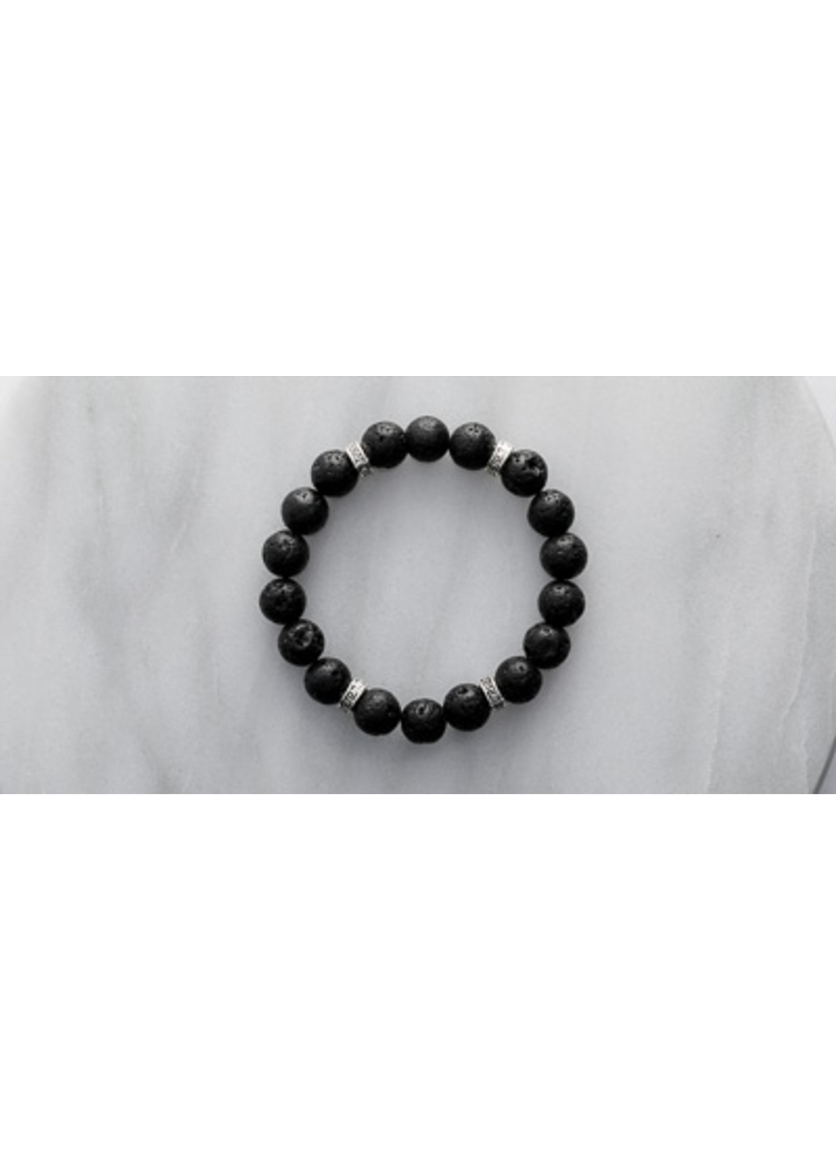 Bracelet Lava Stone Small Spacers 10mm
