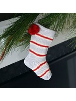 MELANGE Mini Candy Stripe Stocking - Grey