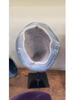 Agate Geode on Stand