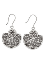 Earring SS Half Circle Fan