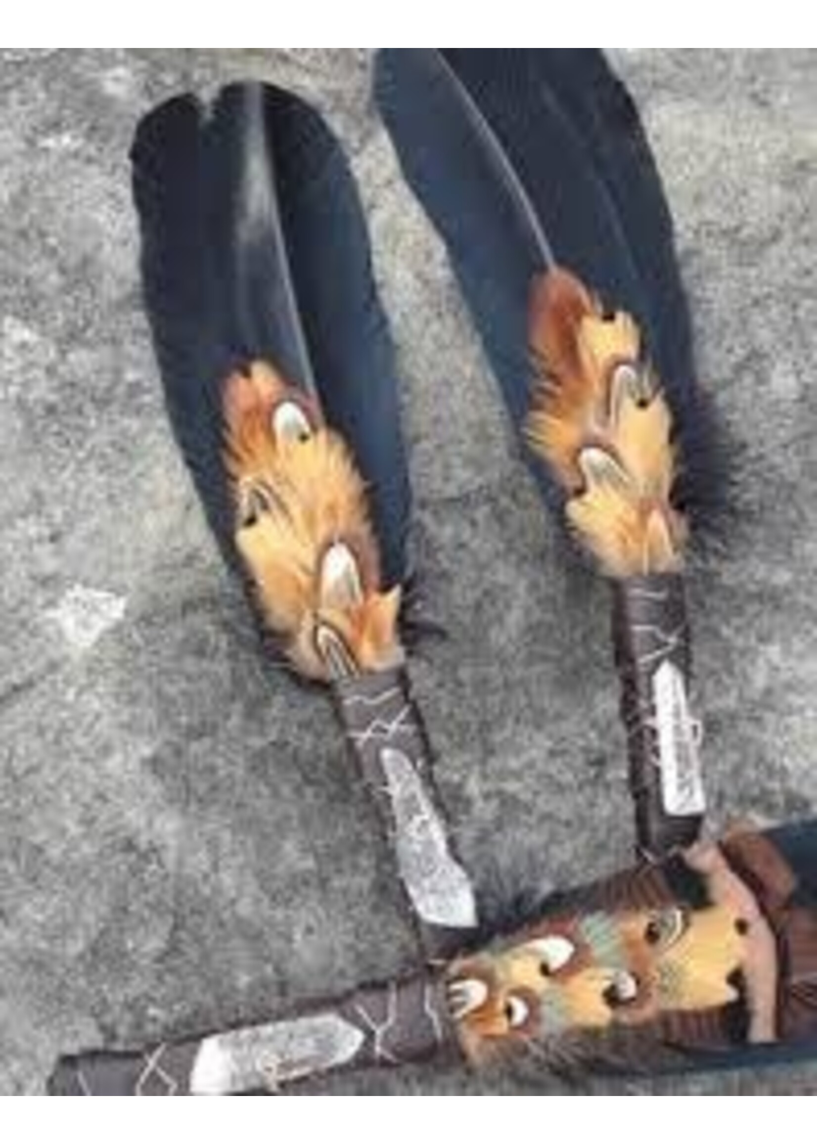 Large Black Feather Fan With Crystal