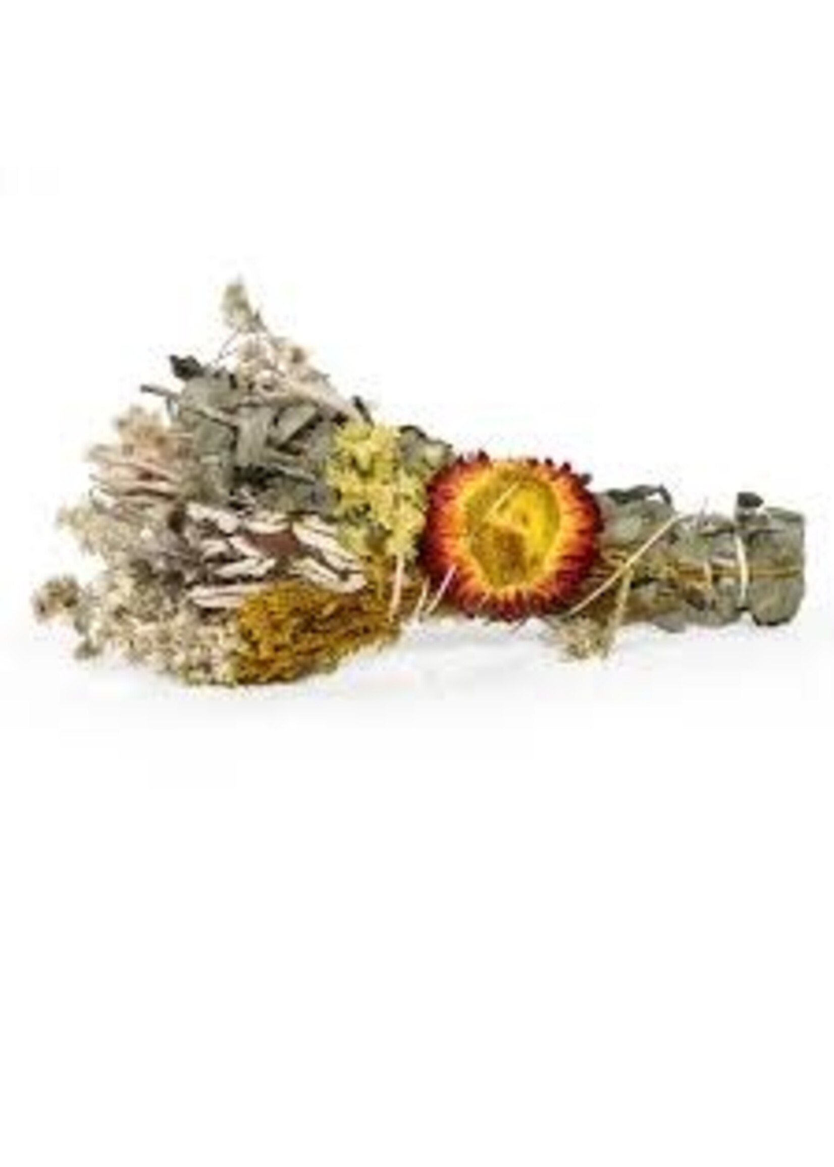 Smudge Wand Strawflower Sage 6"