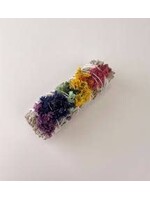 Smudge Stick Rainbow Sage 4"