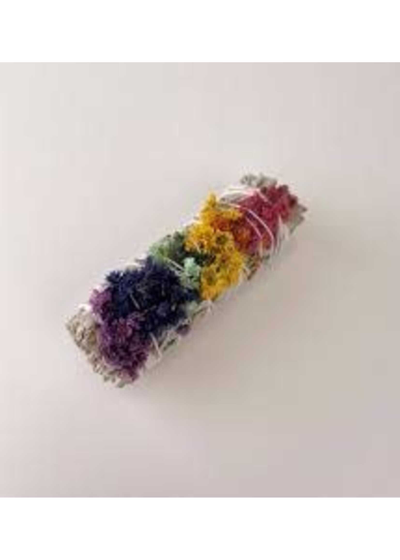 Smudge Stick Rainbow Sage 4"