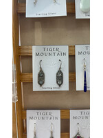 Earrings Double Blue Topaz Dangle