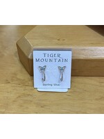 Earrings SS Turquoise Butterfly Hoop