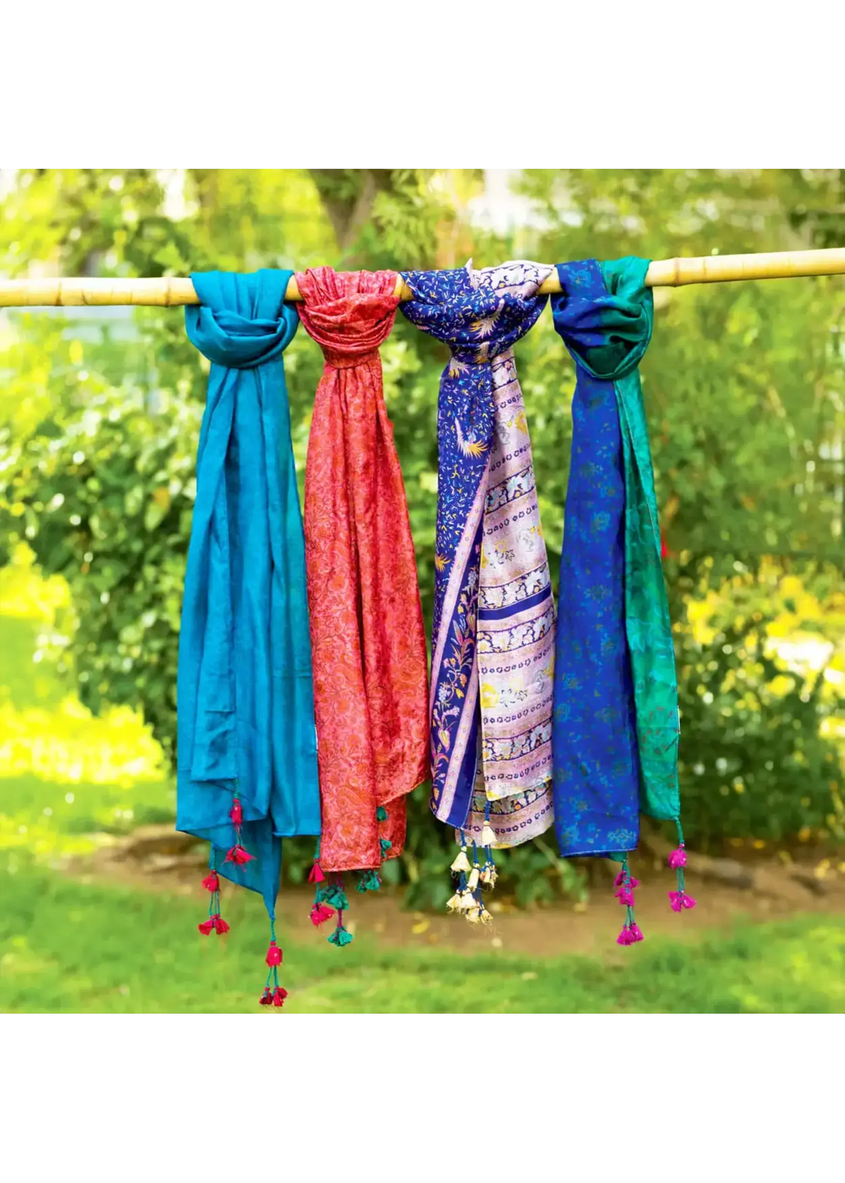 Recycled Silk Scarf Asst.