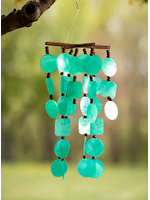 Woodstock Chime CAPIZ Patina Green