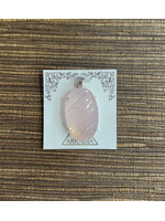 Pendant Large Oval Rose Quartz