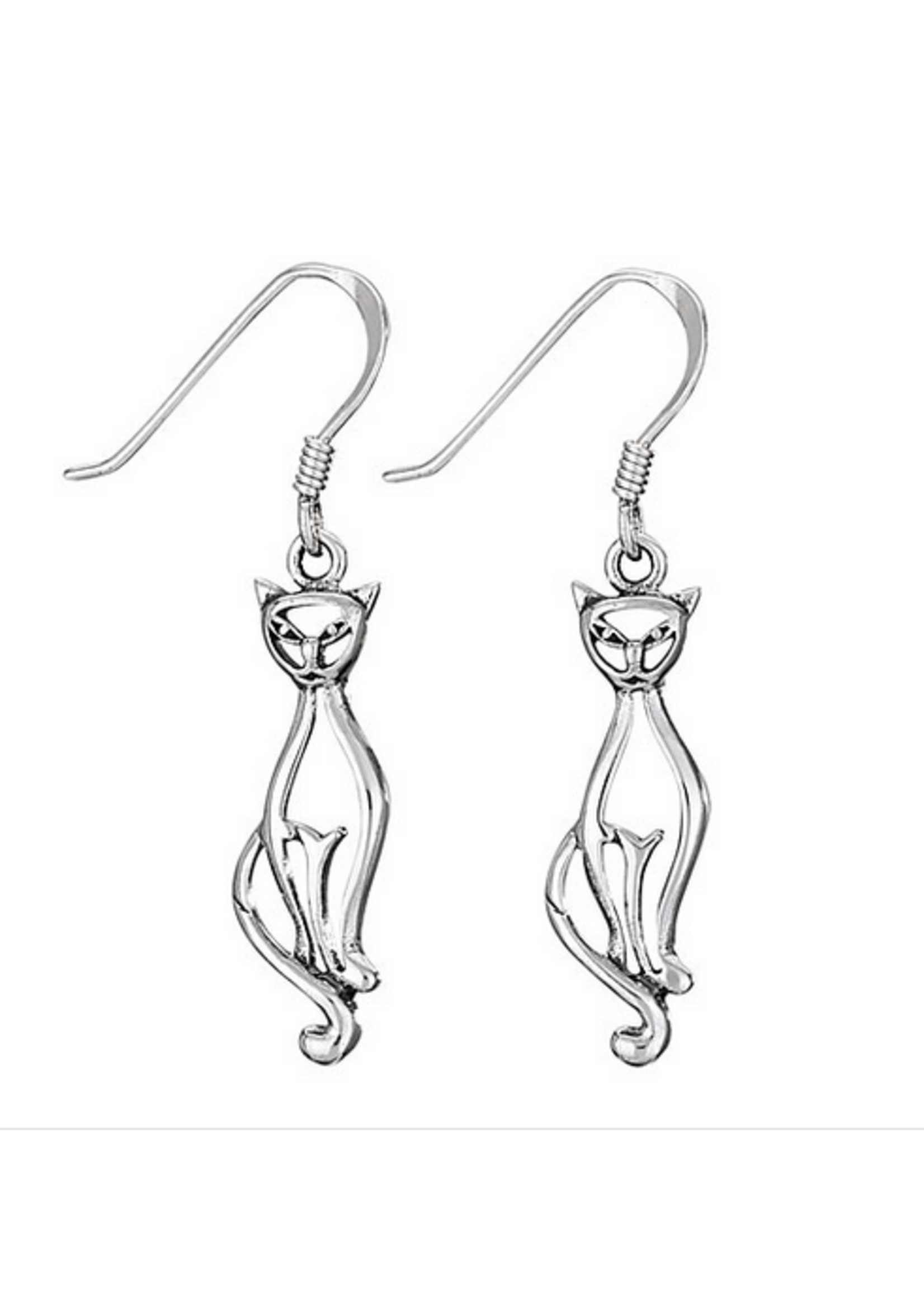Earrings Sitting Cat Cut-Out