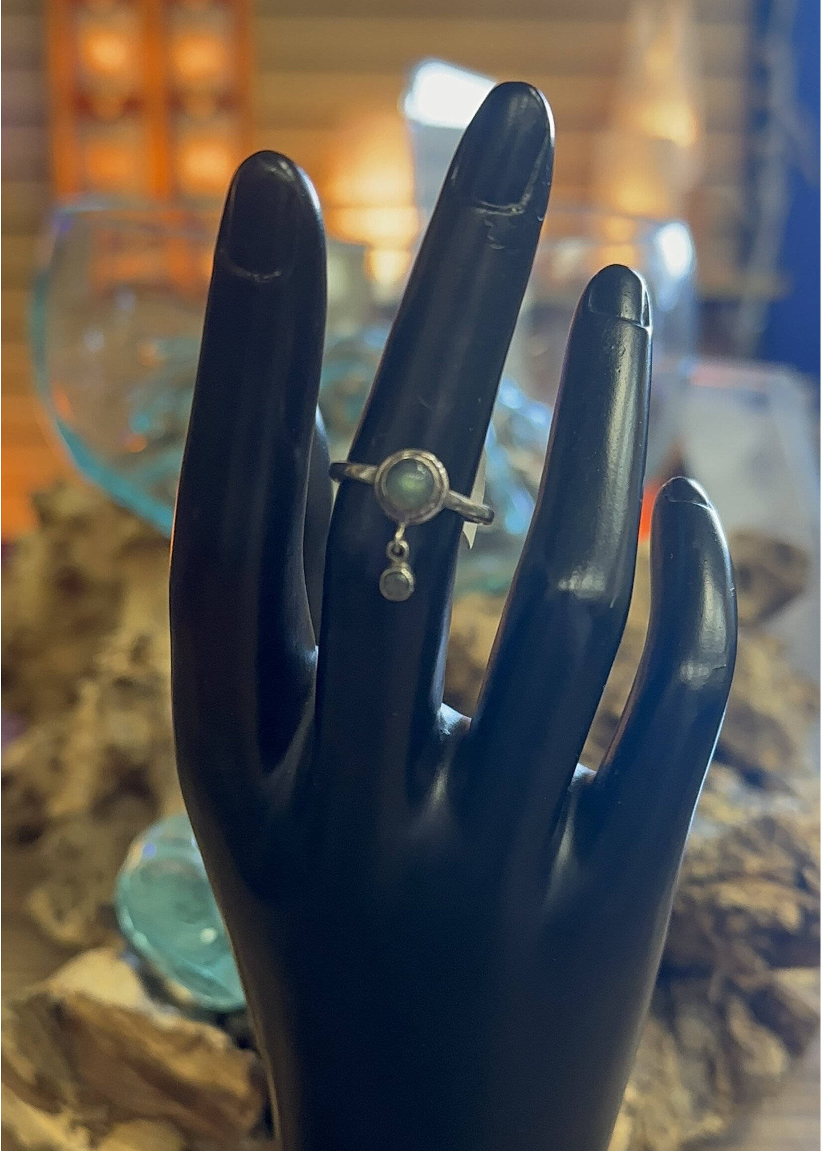 Ring Double Labradorite Dangle S7