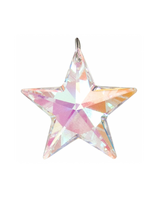 Clear Crystal Faceted Star Prism 30mm