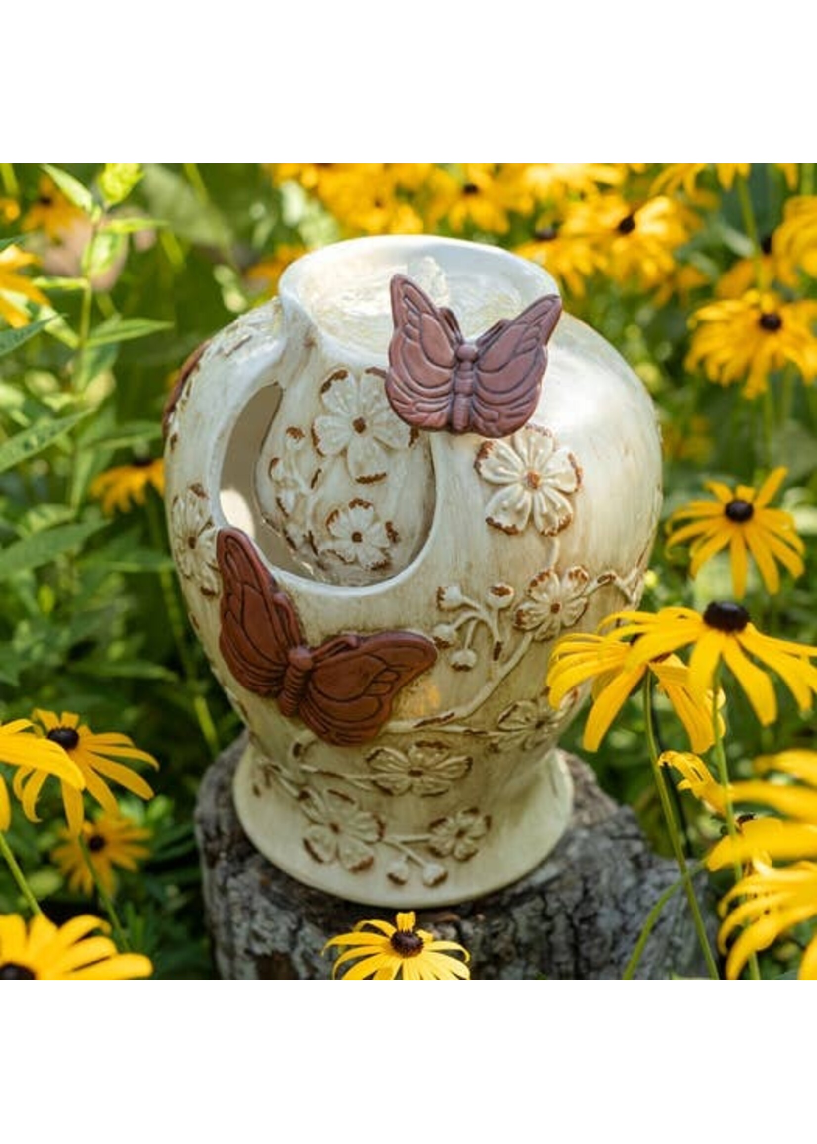 Foreside Florence Butterfly Garden Water Fountain