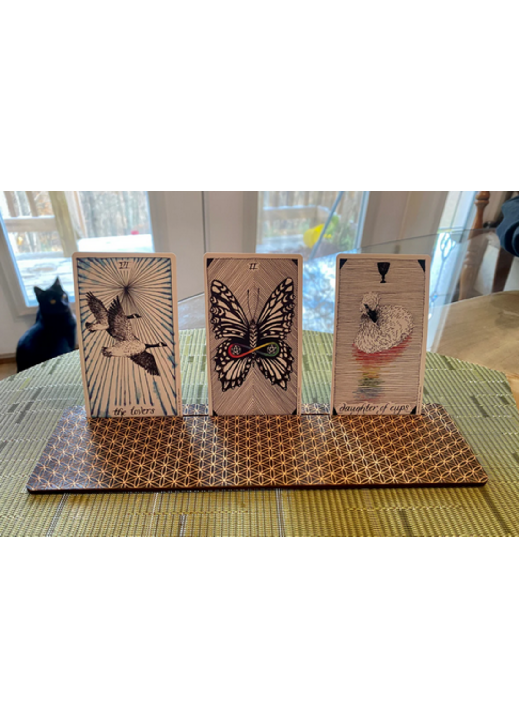 Zen & Meow Tarot/Oracle Card Holder Flower of Life  3 Card