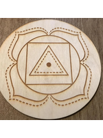 Crystal Grid Wood 10" Root Chakra