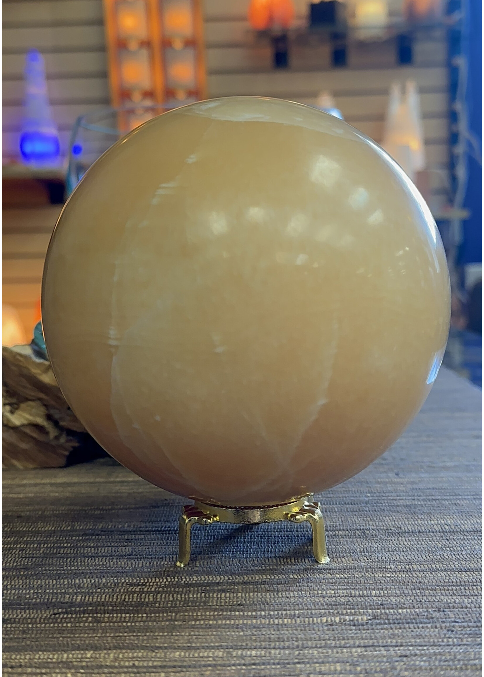 Orange Calcite Sphere Large