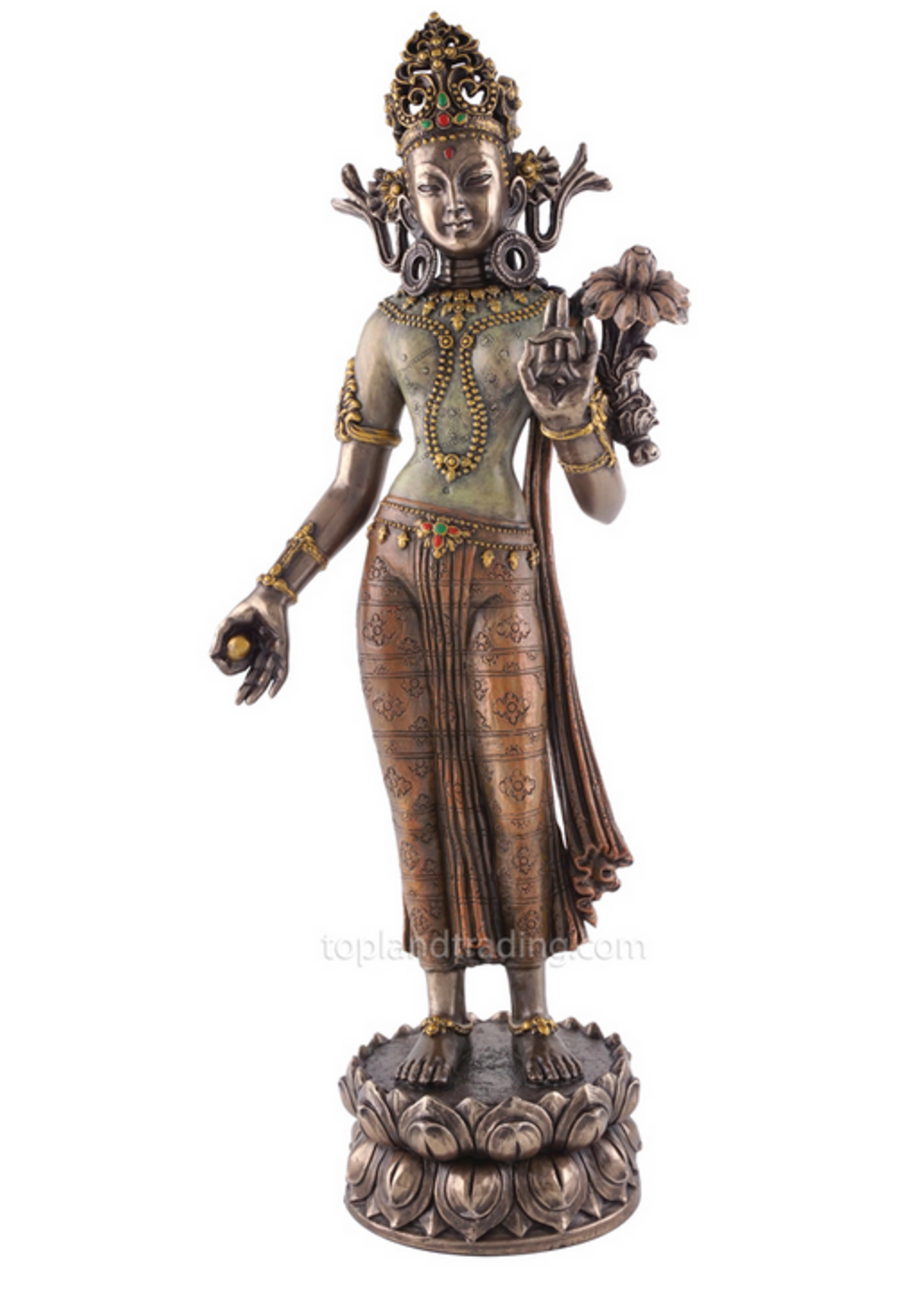 TopLand Trading Statue Buddha Standing Tara