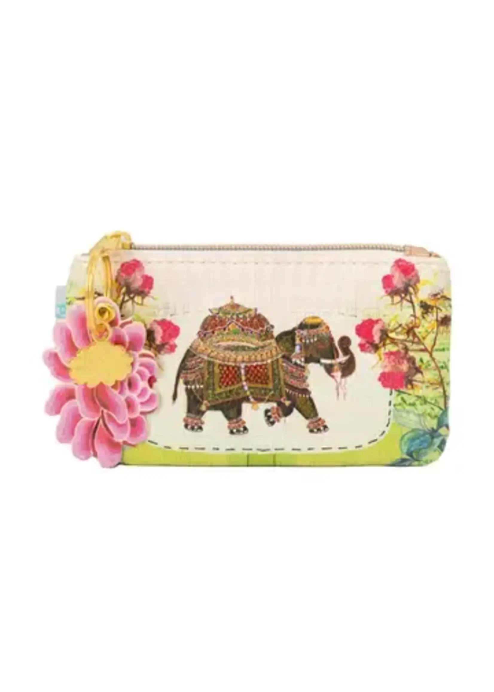 Papaya Coin Purse Fancy Elephant 5"x 3"