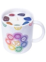 Candle and Incense Holder Coffee Mug Chakra with Gemstones