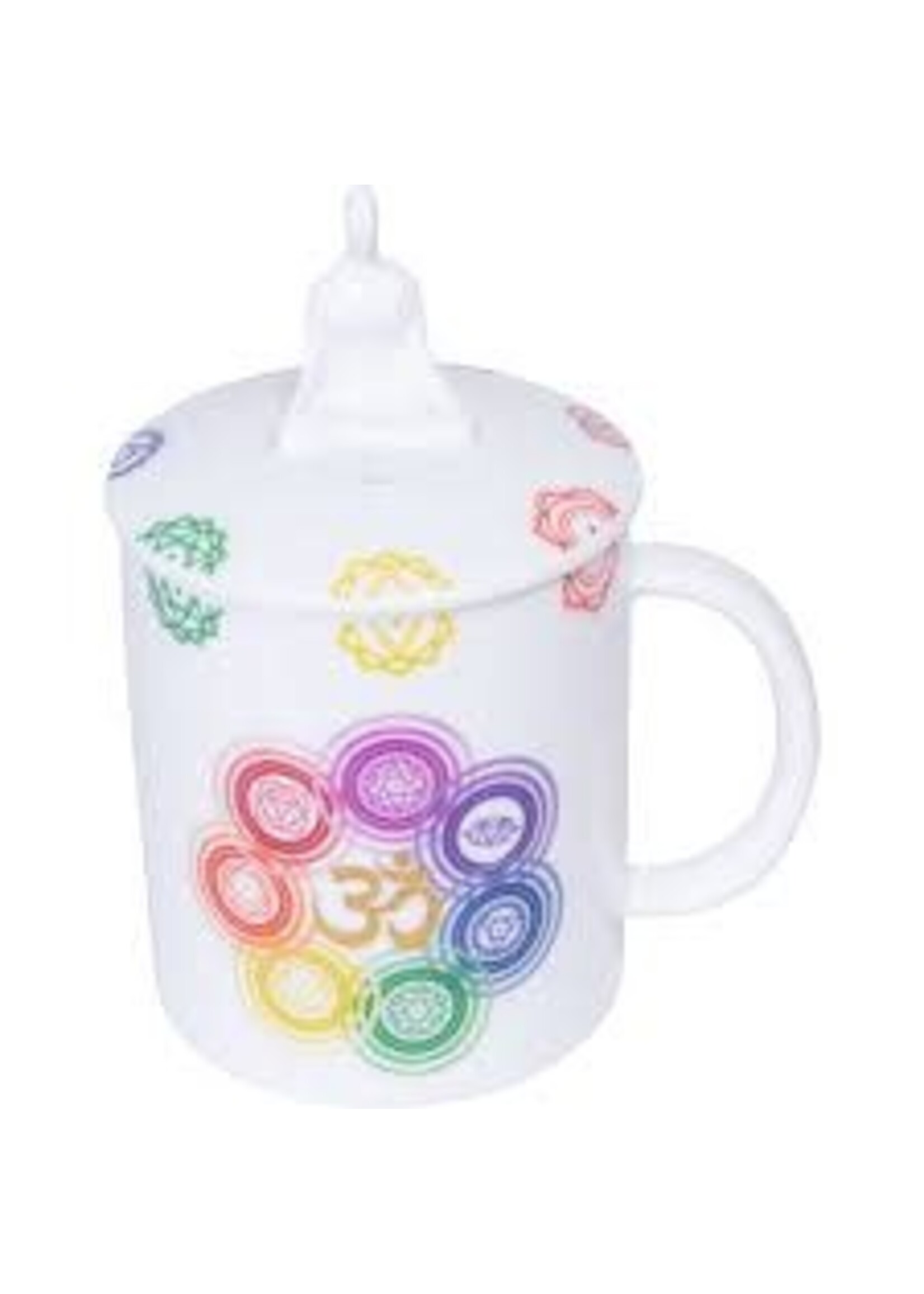 Candle and Incense Holder Coffee Mug Chakra with Gemstones