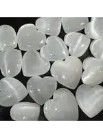 Mini Selenite Puffed Hearts