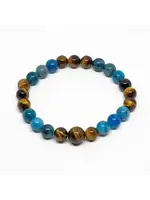 Bracelet Apatite & Tiger's Eye Beaded 8mm