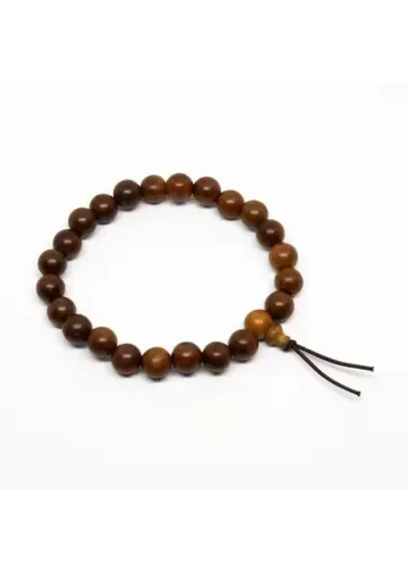 Bracelet Sustainably Grown Yew Wood Beaded Mala 8mm