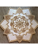 Crystal Grid Wood 10" Mandala #1