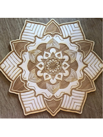 Crystal Grid Wood 8" Mandala #1