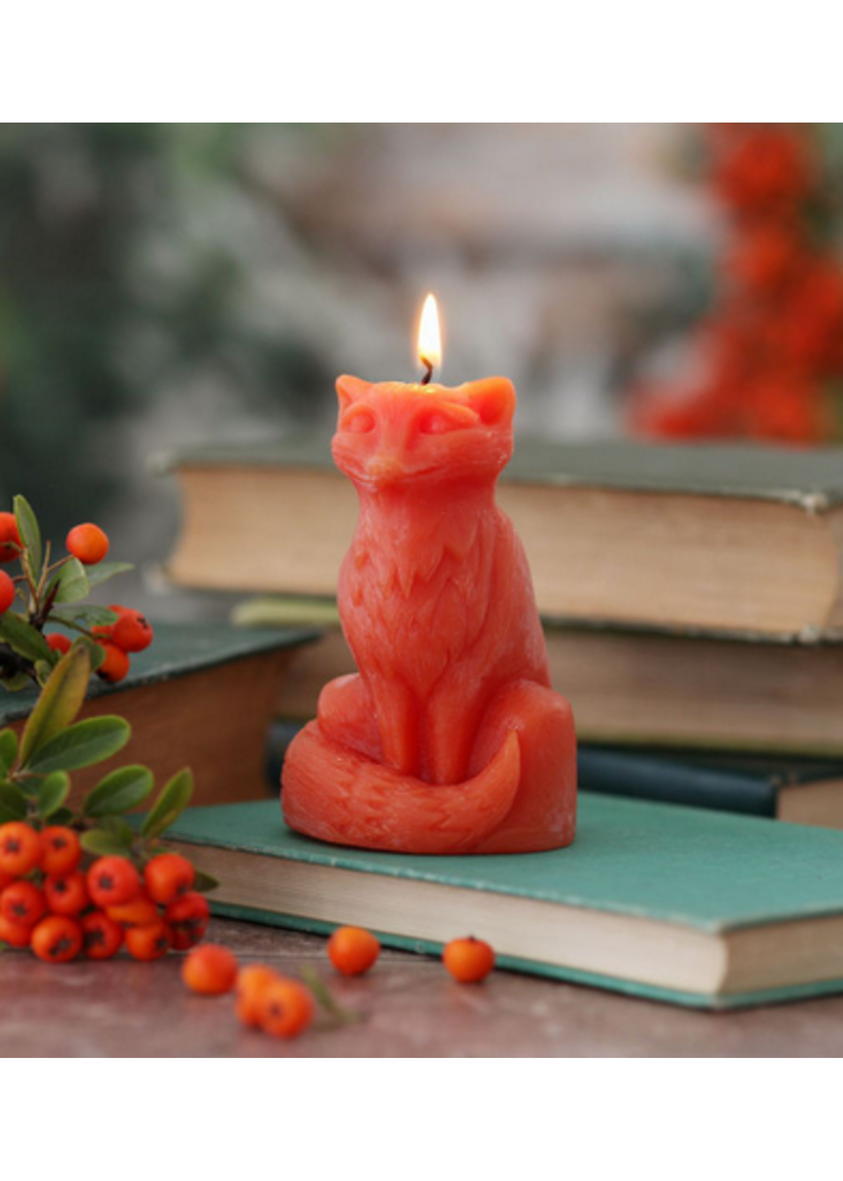 Big Dipper Fox Candle – 100% Pure Beeswax – Hand-Sculpted