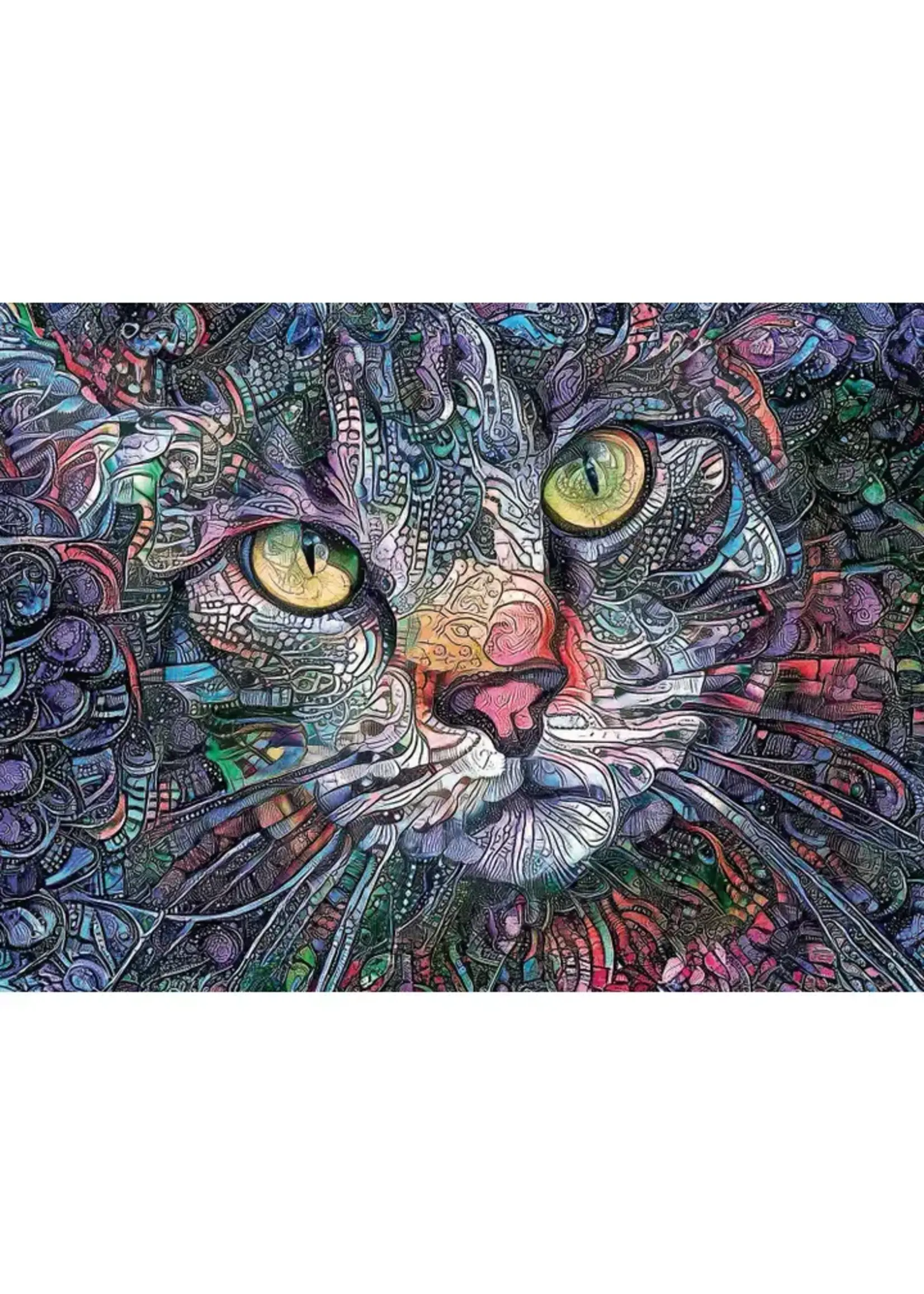 Puzzle Psychedelic Kitty Cat 1000 pc