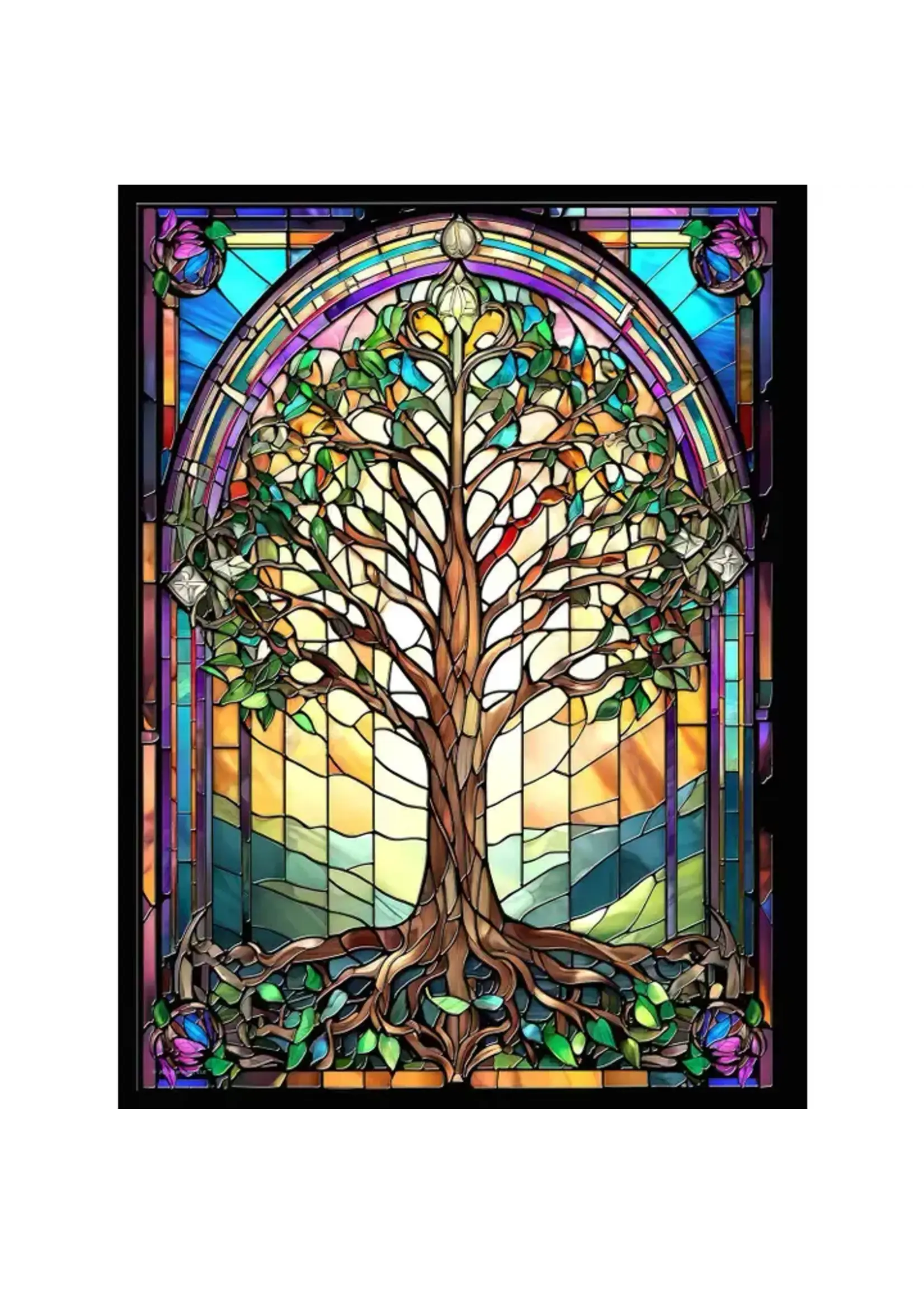 Puzzle Stained Glass Tree of Life 1000 pc