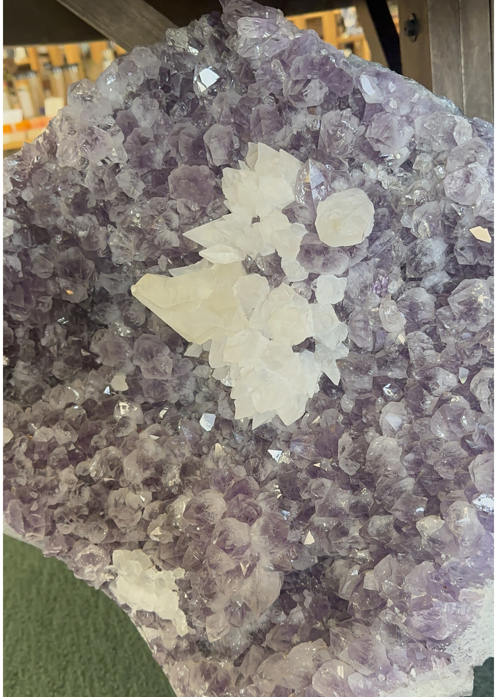 Amethyst on Stand with Calcite