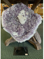 Amethyst on Stand with Calcite