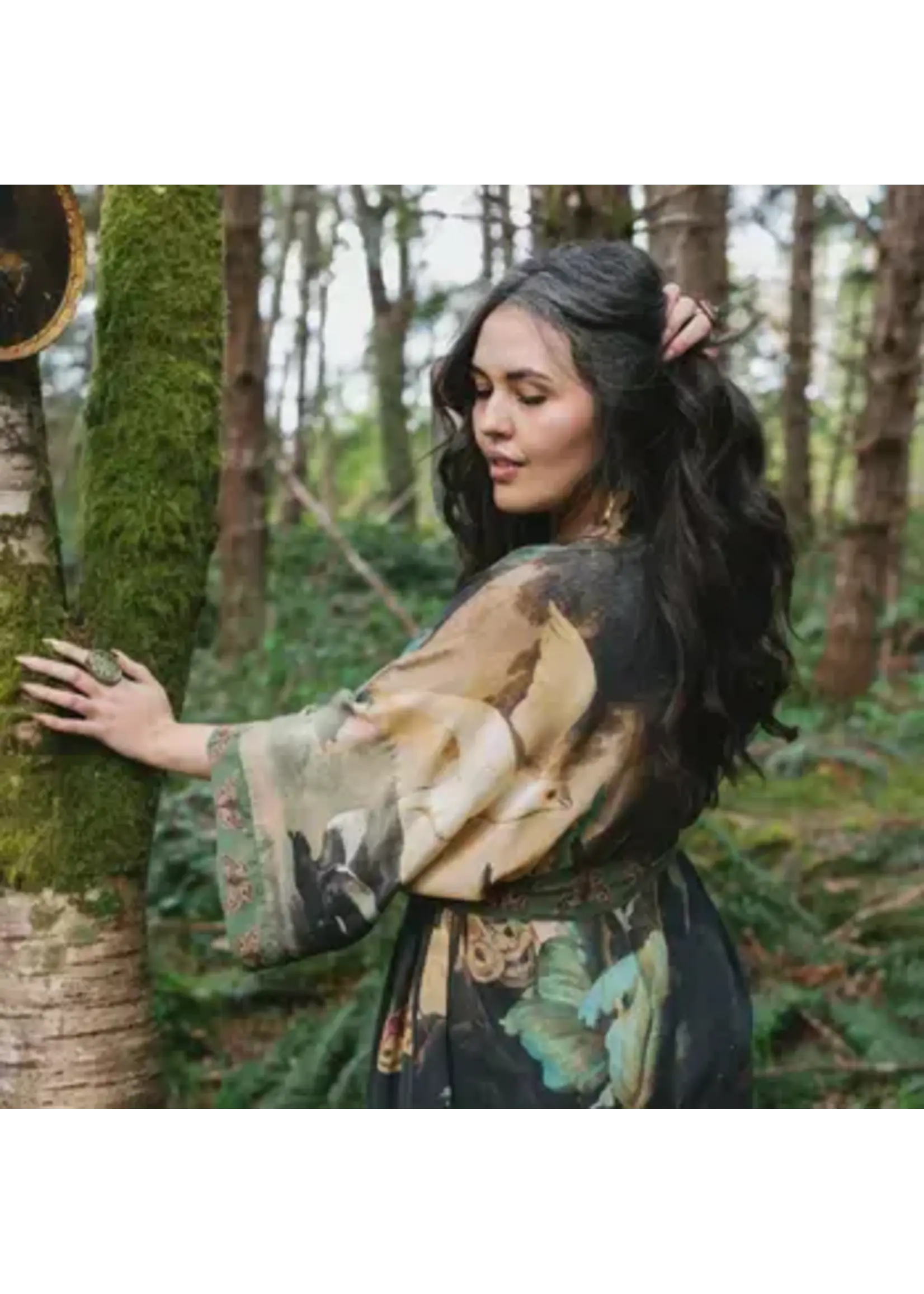 Kimono Robe Heartwork Opera Duster w Artist Butterfly