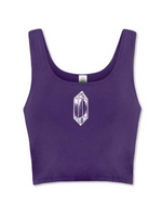 *Soul Flower Amethyst Crystal Organic Cropped Tank Top Small