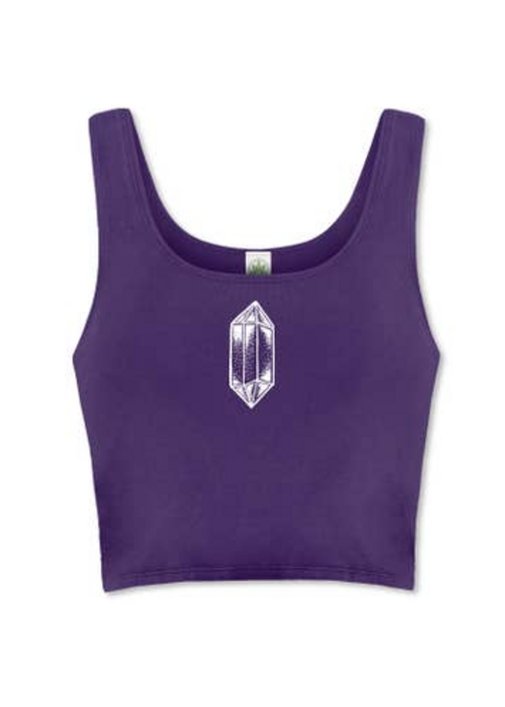 *Soul Flower Amethyst Crystal Organic Cropped Tank Top Small
