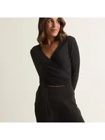 Faceplant Studio Wrap Top Black