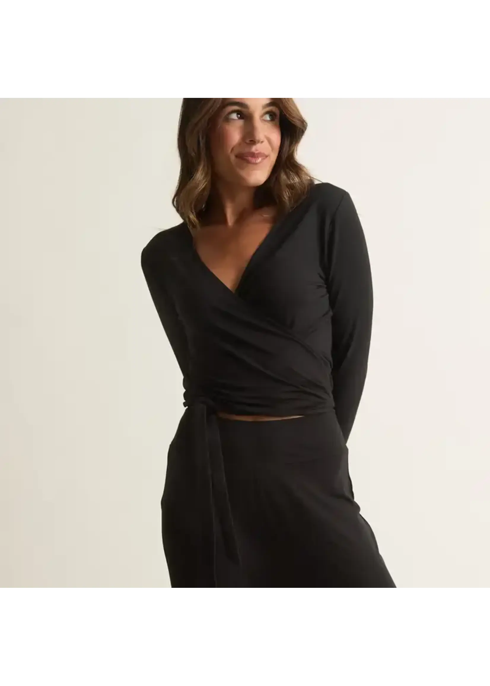 Faceplant Studio Wrap Top Black