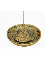 Incense Holder Buddha In Lotus 4.95"D